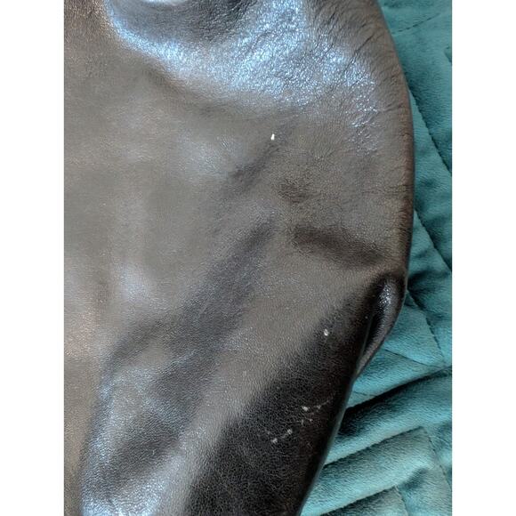 Olivia Harris By Joy Gryson OH Black Leather Hobo Bag Purse Animal Print Accent - Picture 8 of 16